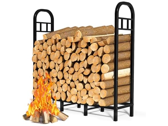 GREENER 4FT Firewood Rack Outdoor