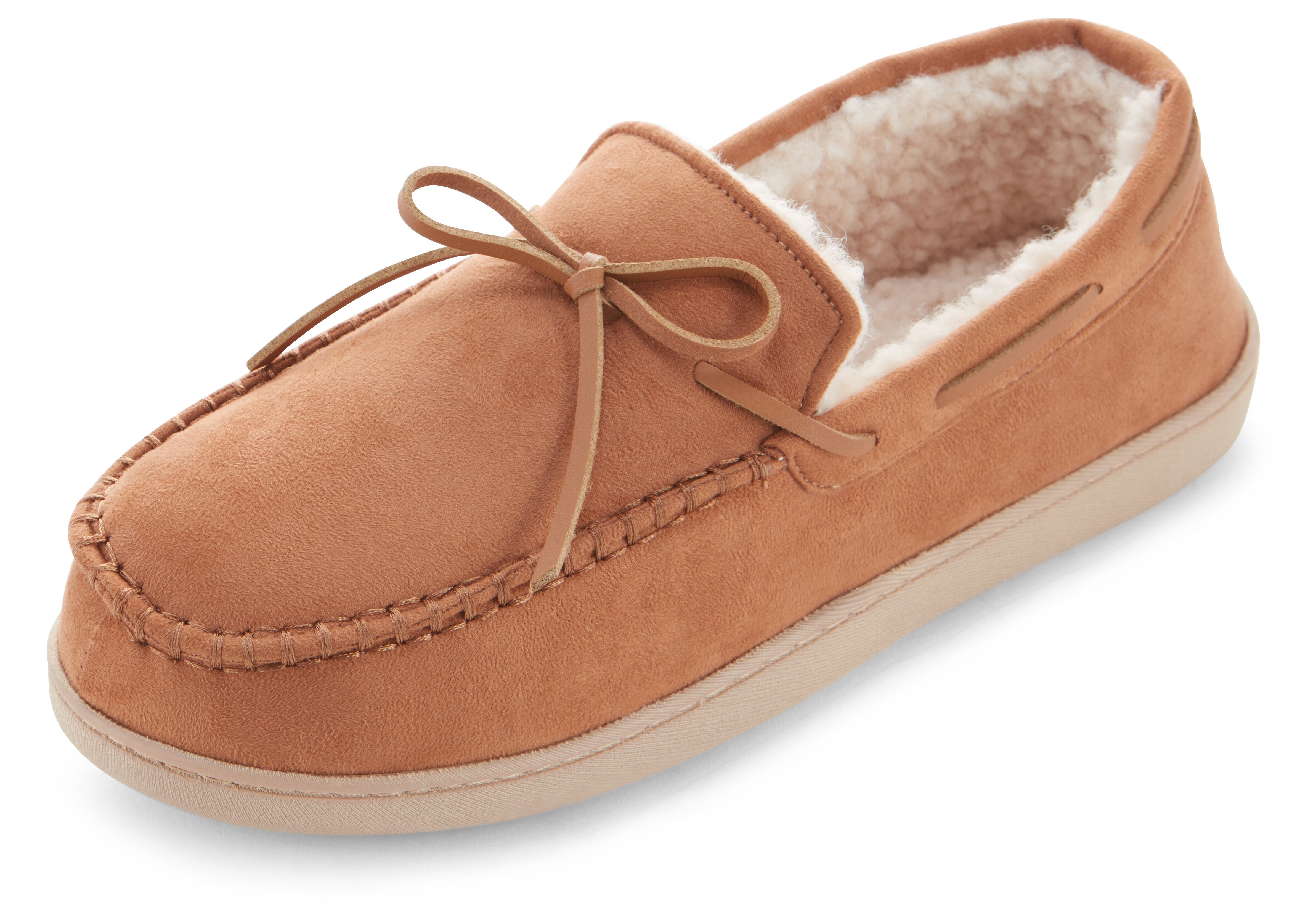 Floopi Men's Moccasin Slipper with Bow - Gallery 16