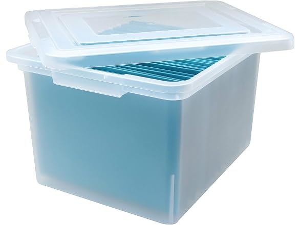 Lorell Lorell Storage Case File Box, Clear