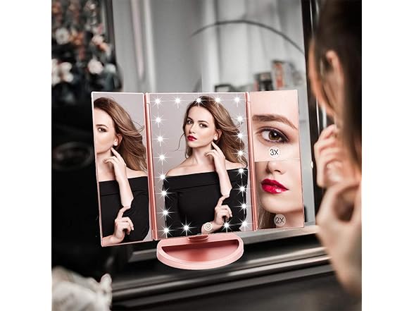 WEILY Makeup Mirror with 21 LED Lights