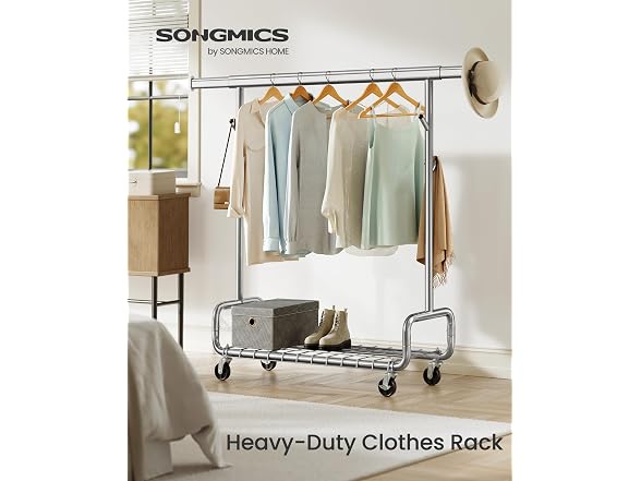 SONGMICS Clothes Rack Silver