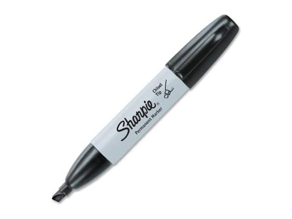 Sharpie Permanent Markers, Chisel Tip, Black,