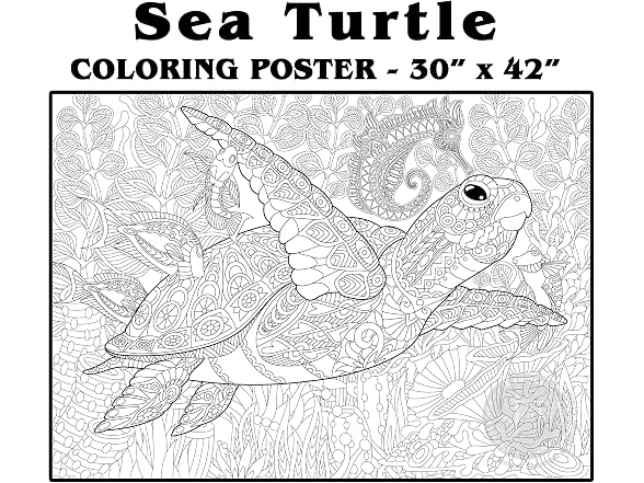 SJPRINTER Giant Coloring Poster for Kids and Adults
