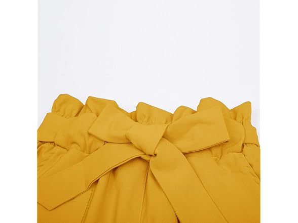 Grace Karin Women (M) Cropped Paper Bag Pants