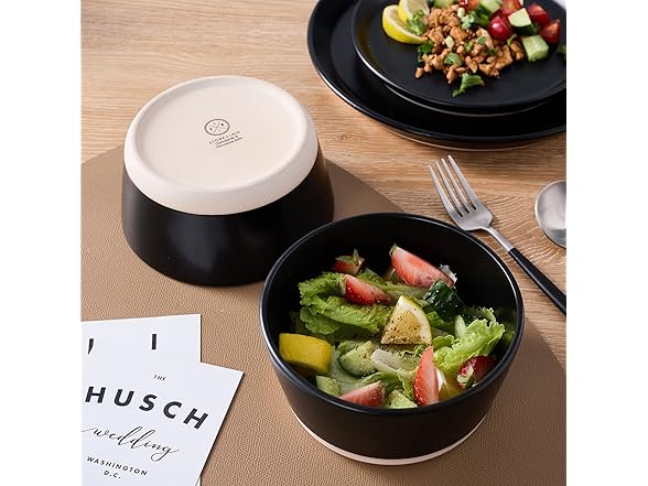 Stone Lain Jules 16Pc Black Dinnerware Set