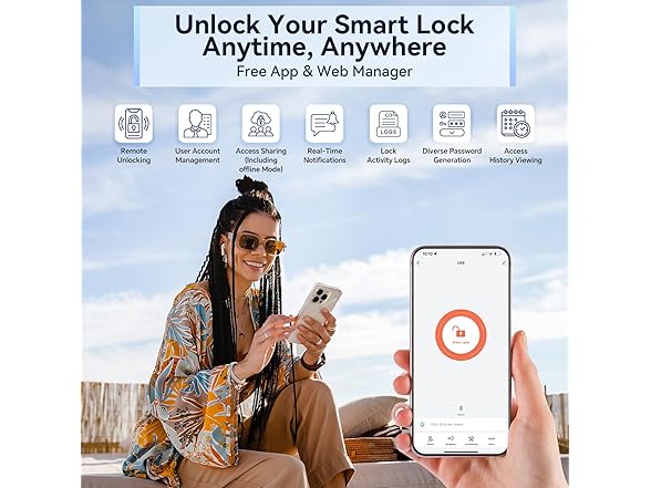 Ulecoce Fingerprint Keypad Deadbolt