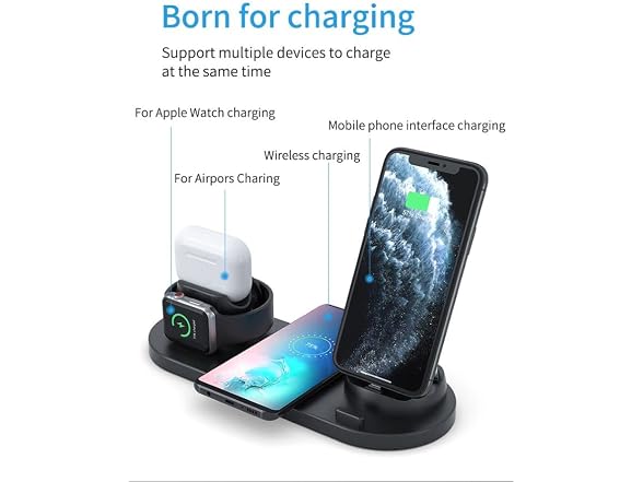 Generic Wireless Phone Charger 6 in 1
