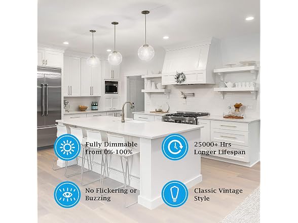 TOBUSA 5000K ST64 LED Bulbs 4-Pack - Gallery 3