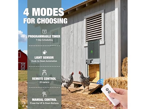 Fophop Large Automatic Chicken Coop Door