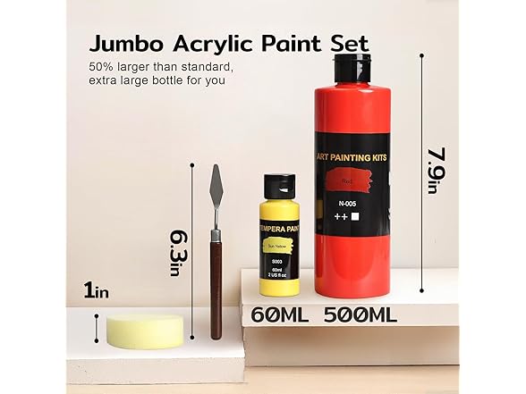 Color More 14 Colors Acrylic Paint Set