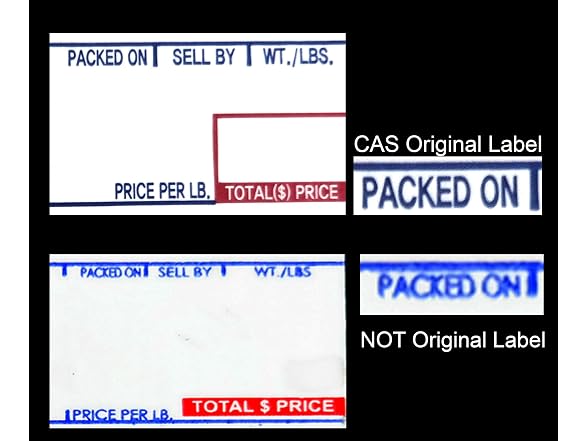 CAS CAS LST-8020 Direct Thermal Labels - 12