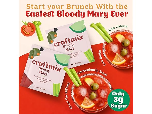 Craftmix Cocktail Mixers 36 Pack - Bloody Mary