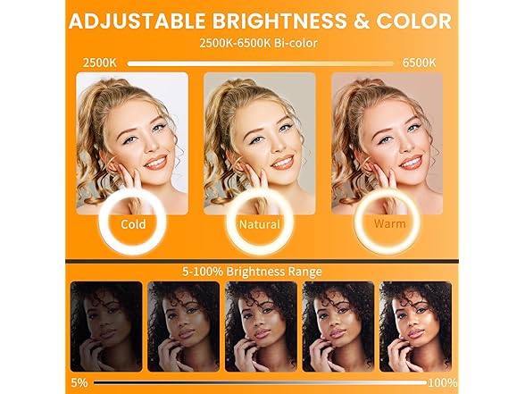 Auriani 22" Foldable Ring Light with Stand