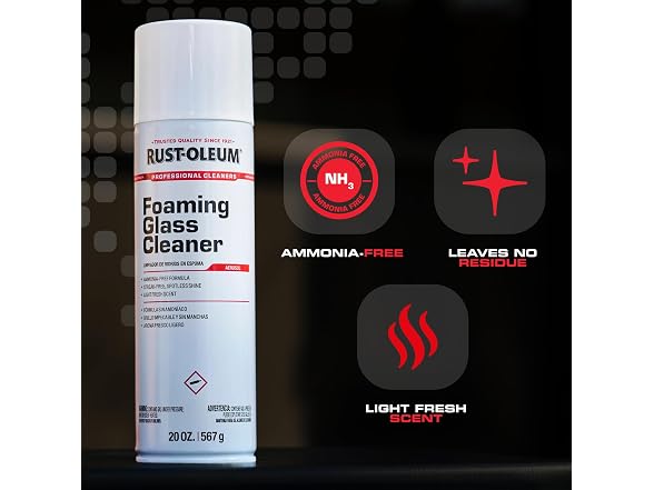Rust Oleum Foaming Glass Cleaner 20 oz