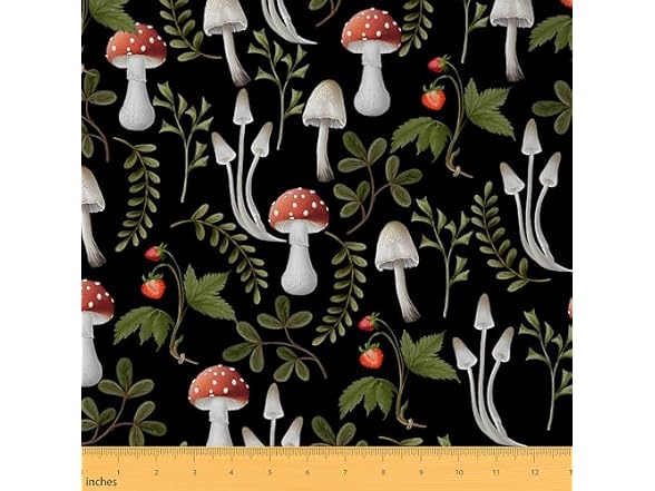 Castle Fairy Trippy Mushroom Fabric by The Yard