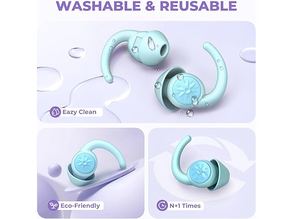 Roinoim Ear Plugs for Sleeping 2 Pairs