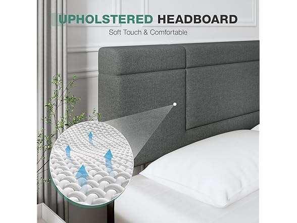 Novilla Bed Frame Queen Size, Queen Bed