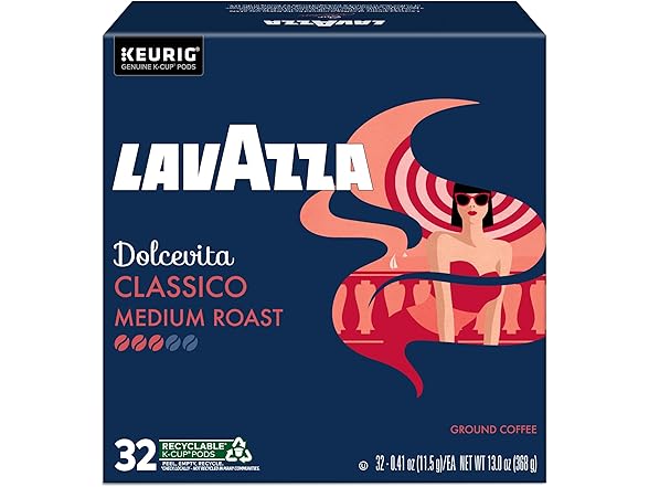 32ct Lavazza Dolcevita Classico, Single-Serve KCups