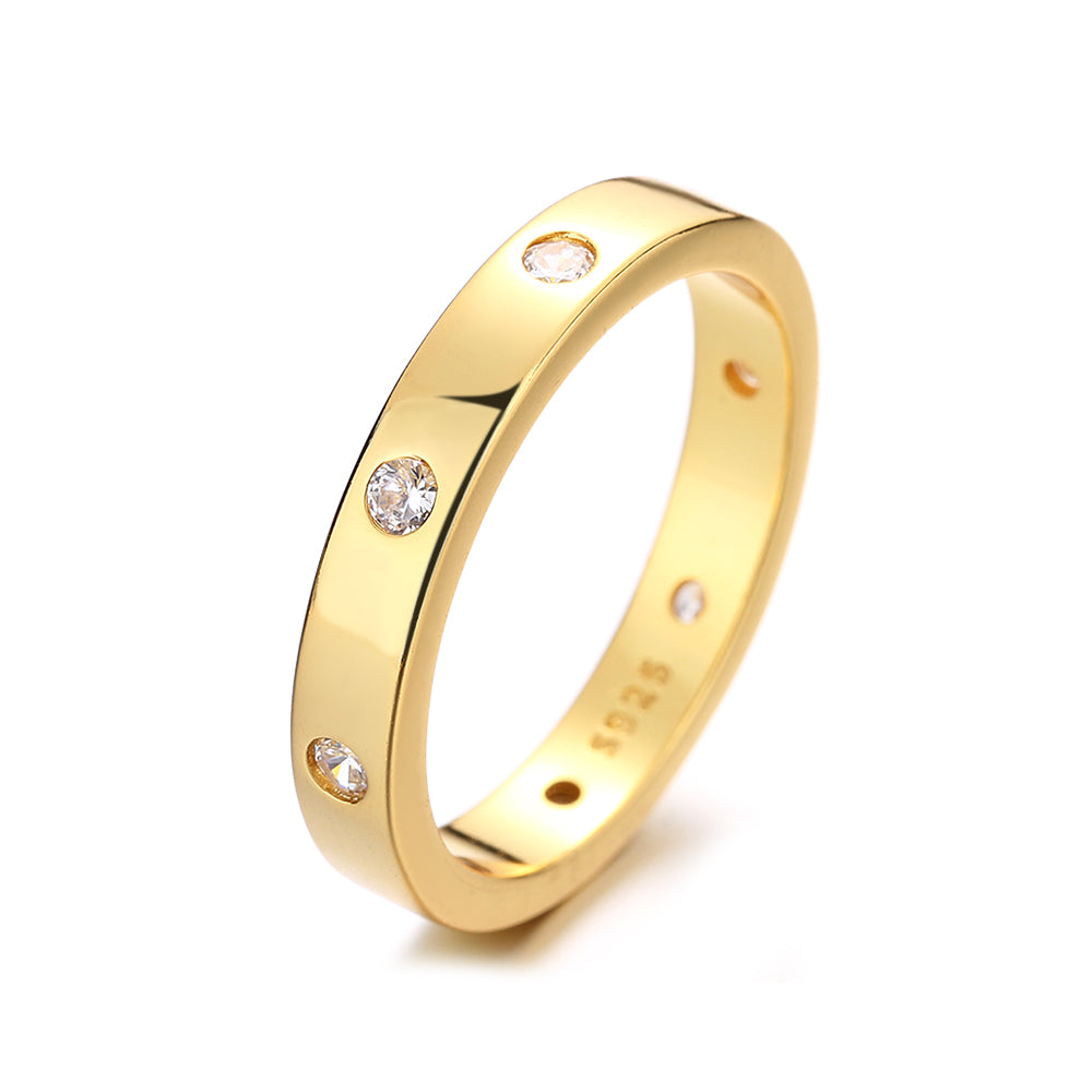 14K Gold plated thick Band Ring - Gallery 3