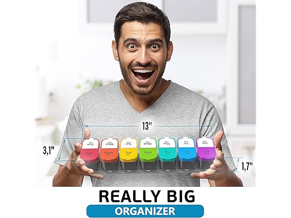 7-Day XL Pill Organizer, AM/PM