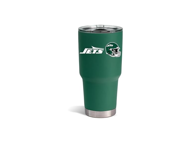 The Memory Company Officially Licensed NFL 30oz Insulated Stainless Steel Tumbler - Double Wall Vacuum Sealed Travel Mug with Built-In Bottle Opener, Leak-Proof Lid, Game Day Essential