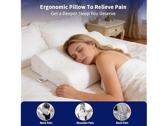 sleepwello Memory Foam Contour Pillow