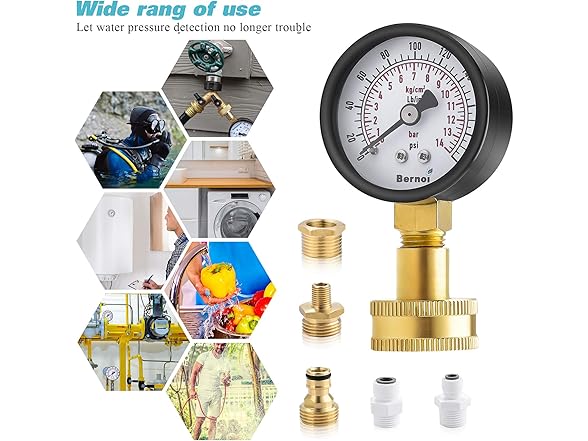 Universal Water Pressure Test Gauge Kit