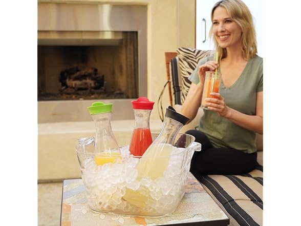 OGGI Clear Carafe w/Flip Open Lid 