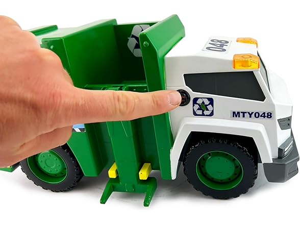 Mighty Fleet Power Movers 15" Interactive Garbage Truck Toy