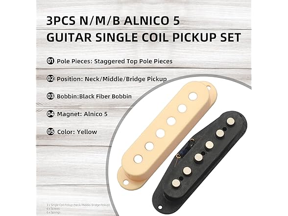 MAXCHEER Guitar Alnico 5 Strat Pickup