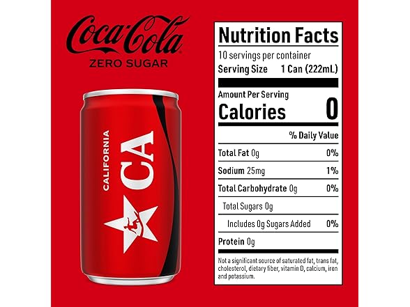 Coca-Cola Coke Zero Sugar Diet Soda, 10 Pack