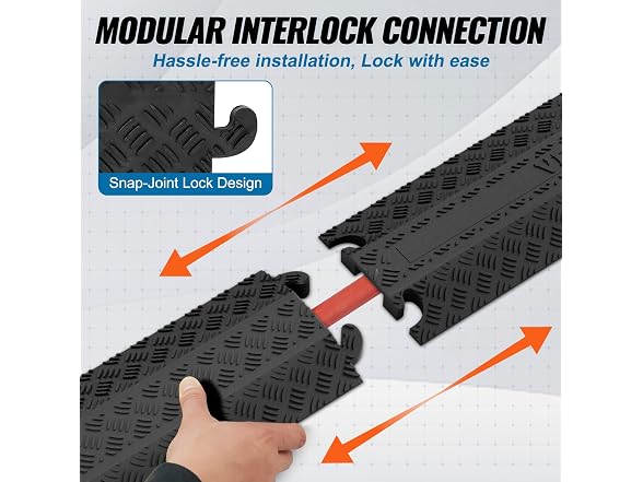 2-Pack Cable Protection Ramps, Supports Up