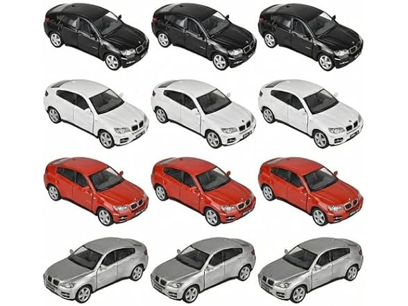 5" Die-Cast Pull Back BMW X6 12-Pack