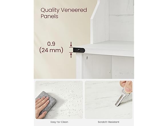 VASAGLE Wide Hall Tree with Bench and Shoe Storage