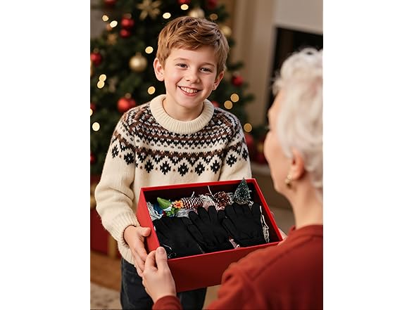 12 Pack Kids Stretchy Winter Gloves