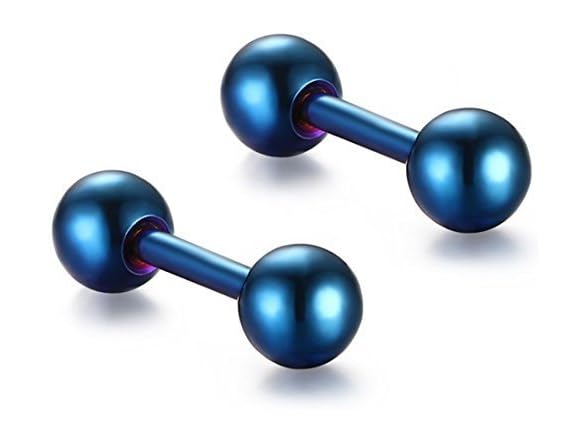 Stainless Steel Barbell Stud Earring