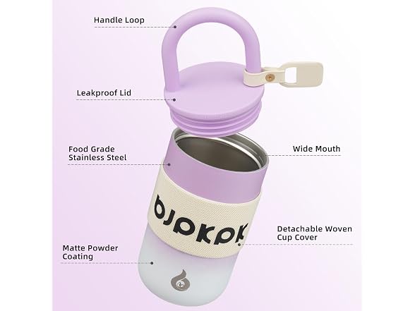 BJPKPK 13oz Insulated Tumbler w/ Lid Lilac
