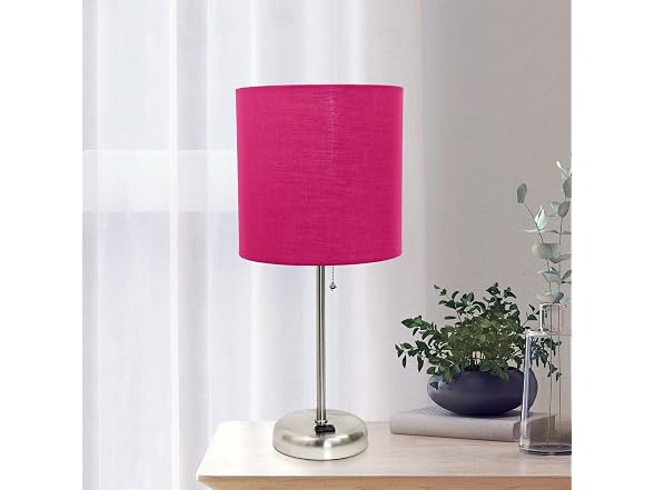 Oslo 19.5" Contemporary Power Outlet Base Desk Lamp