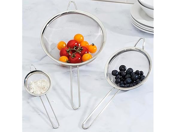 Cuisinart Set of 3 Fine Mesh Stainless Steel Strainers
