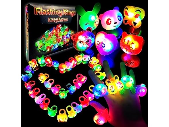 24 Pack LED Light Up Rings