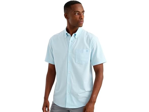 HUK Men's (L) Mens Kona Solid Short Sleeve Fishing
