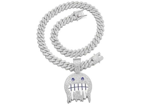 Silver Happy Face Pendant