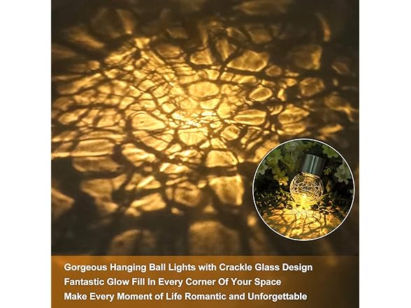 Bosceos 12Pack Hanging Outdoor Solar Lights