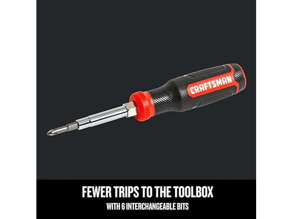 CRAFTSMAN Screwdriver with 6 Multi-Bits