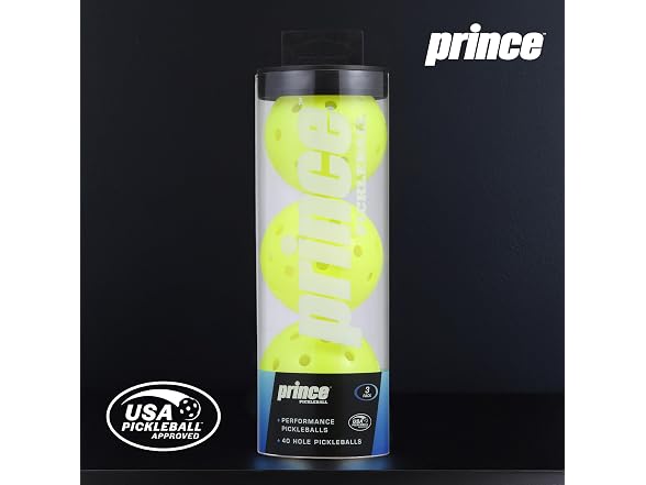 Prince - Pickleballs, 40-Hole Balls 3PK
