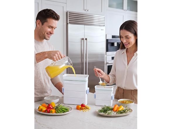 LAMU Soup Freezer Molds, 2-Cup + 6-Cup