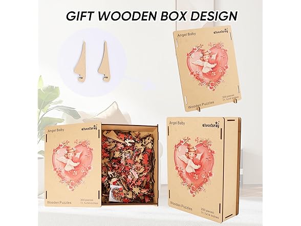 Qiuenisray Wooden Jigsaw Puzzle, Angel