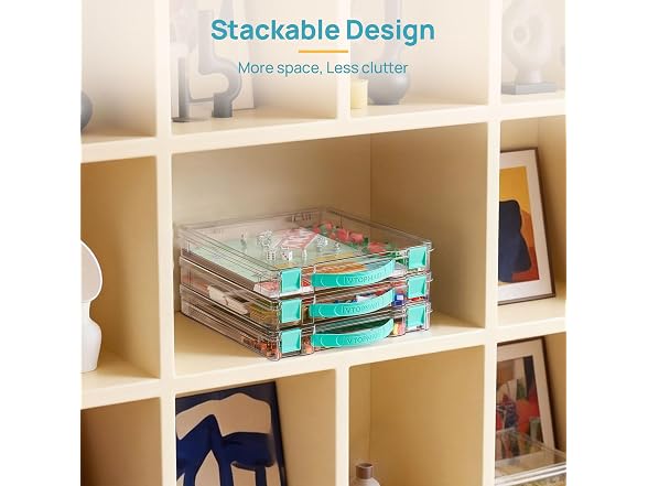 Vtopmart 3 Pack Board Game Storage Containers