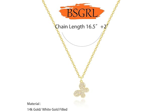 BSGRL Gold Butterfly Pendant