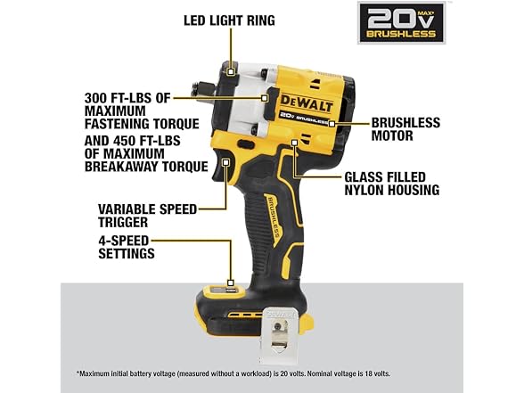 Dewalt DCF921B 20V MAX 1/2 in Impact Wrench